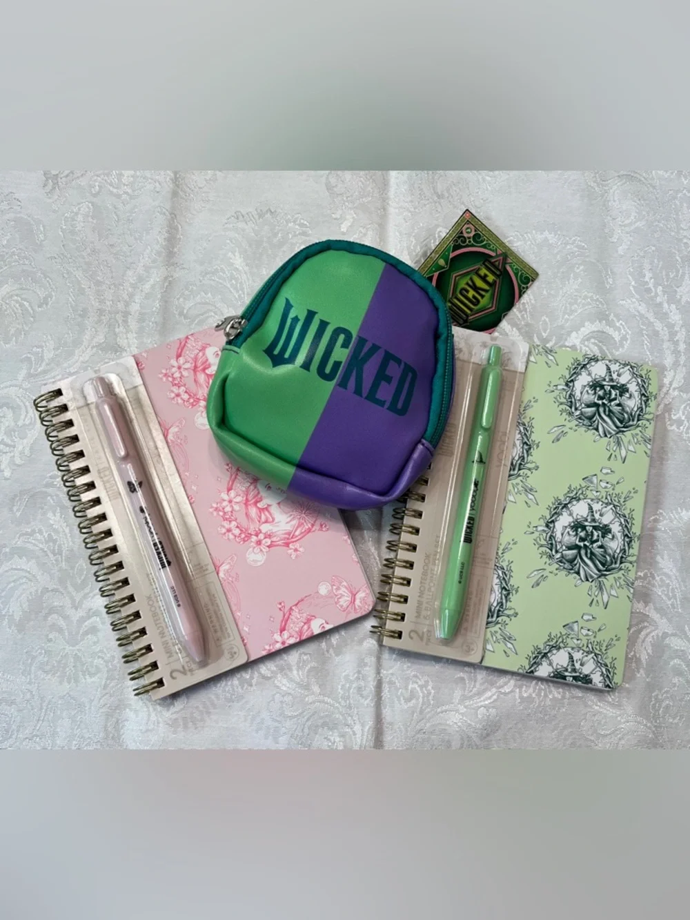 Wicked Mini Backpack Coin Purse Keychain + 2 Yoobi x Wicked Notebook & Pen Sets - Picture 6 of 7